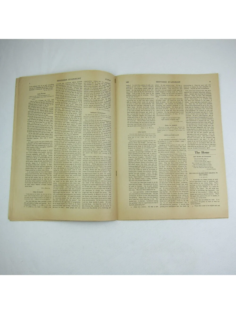 Brethren Evangelist Christian Newspaper Ashland Ohio Antique July 23rd 1902 RARE